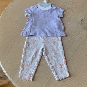 free with $20 purchase**** Gray and Pink  Baby Outfit